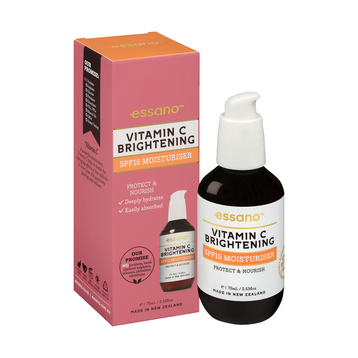 Essano Vitamin C Brightening SPF15 Moisturiser 75ml essano Singapore
