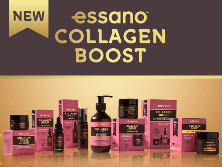 essano's new Collagen Boost Range is everything your skin needs.