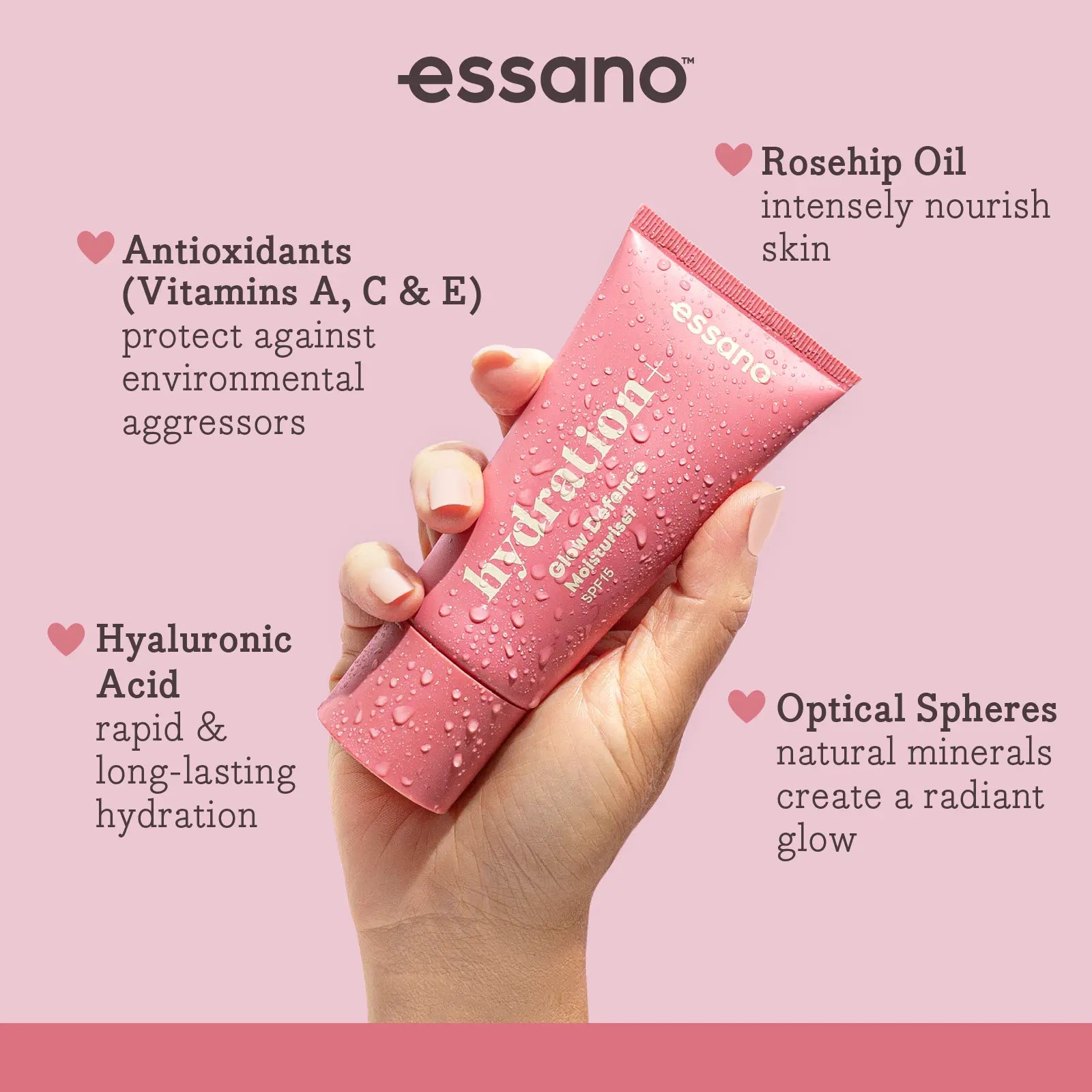 Hydration+ Glow Defence Moisturiser 75ml - Essano Singapore- Benefits-2