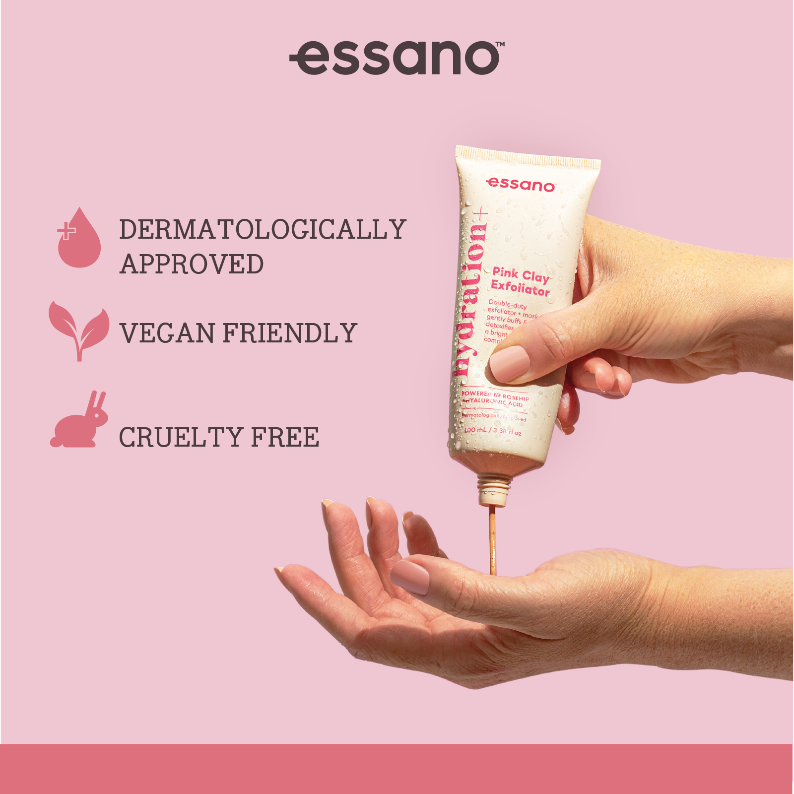Hydration+ Pink Clay Exfoliator 100ml - Essano Singapore- Benefits-3
