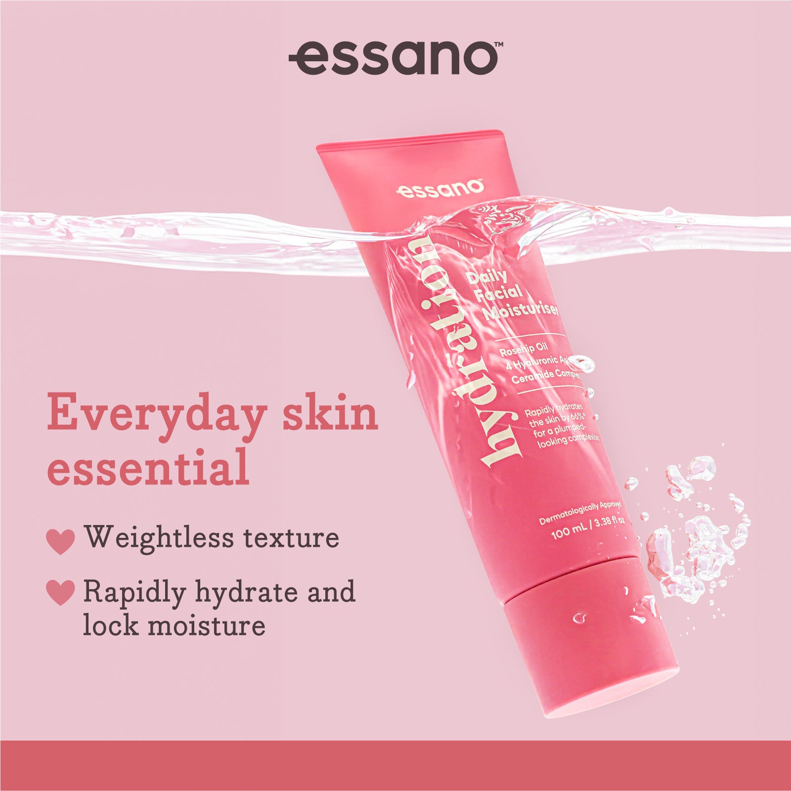 Hydration+ Daily Facial Moisturiser 100ml - Essano Singapore-Benefits-3