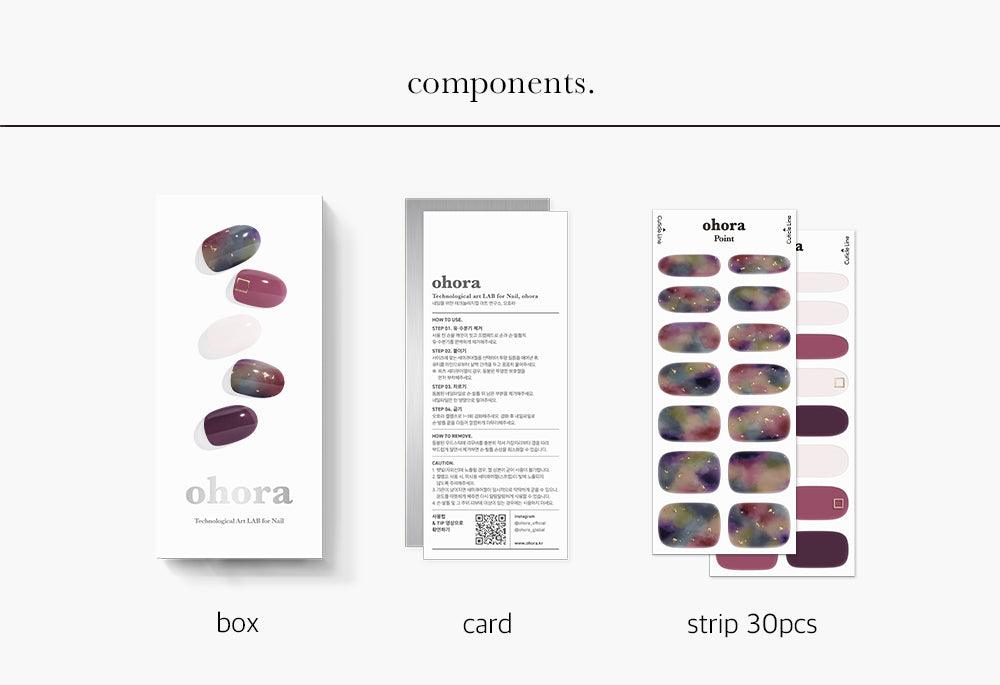 N Tie-dye Manicure Semi-cured Gel Nail Strips