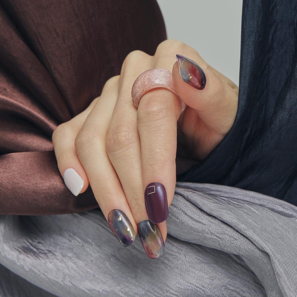 N Tie-dye Manicure Semi-cured Gel Nail Strips