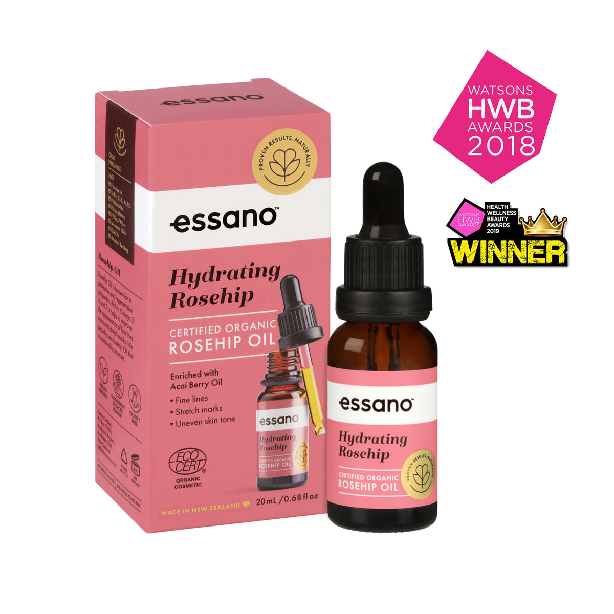 Hydrating Rosehip Certified Organic Rosehip Oil 20ml